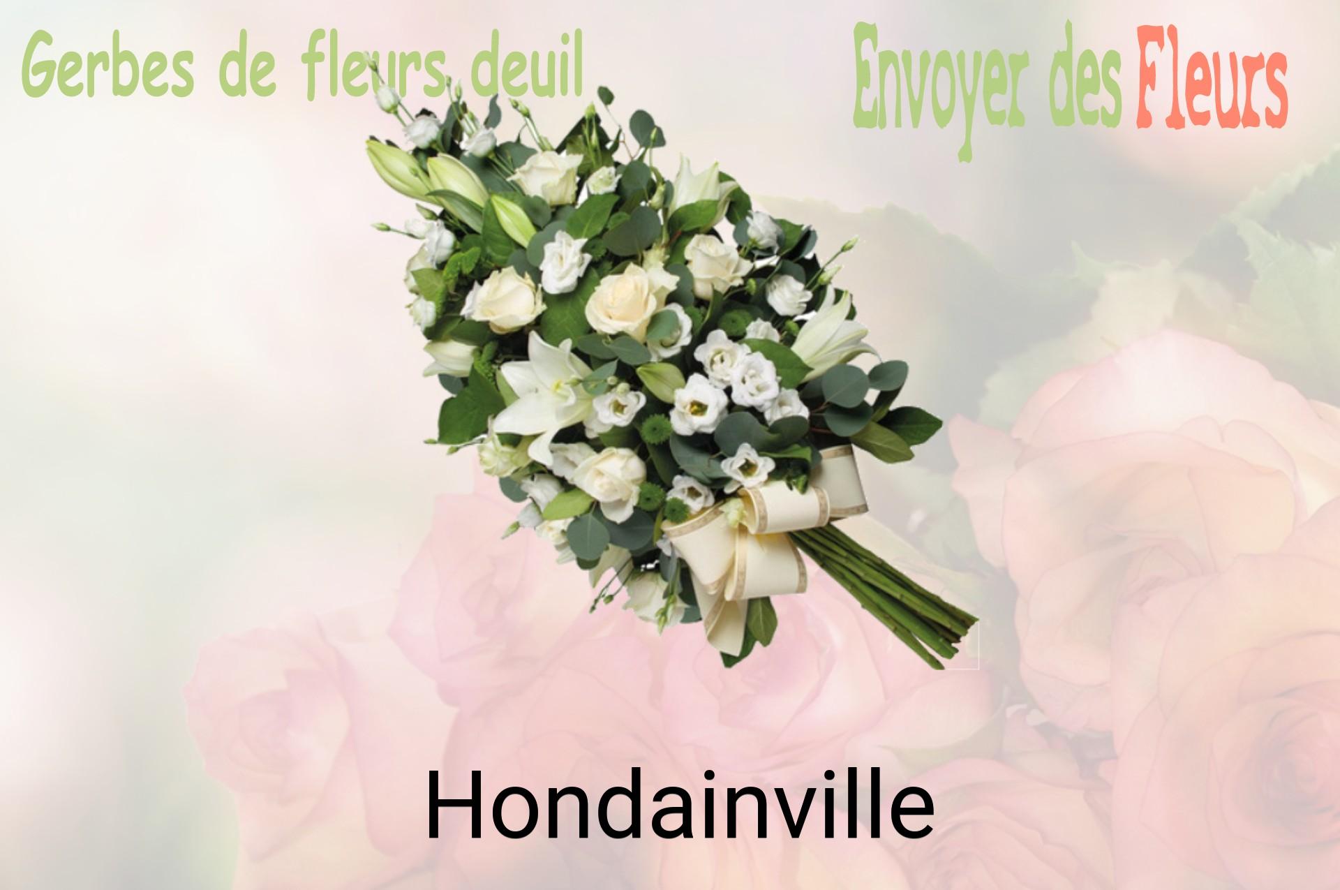 Gerbe de fleurs de deuil livrée à Hondainville